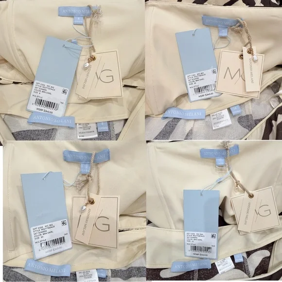 Antonio Melani MG Style Somers Linen Blend Swirl Pattern Maxi Raffia Skirt Set - Picture 16 of 16